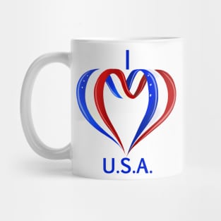 I love U.S.A. AMERICA Mug